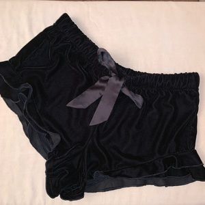 Victoria’s Secret velvet ruffle sleep shorts